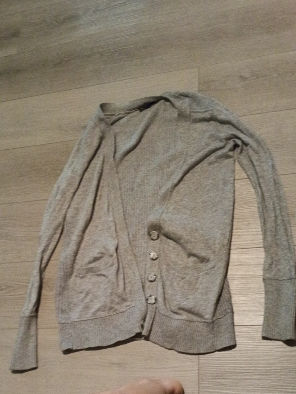 GAP Lightweight Gray Button-Front Cardigan